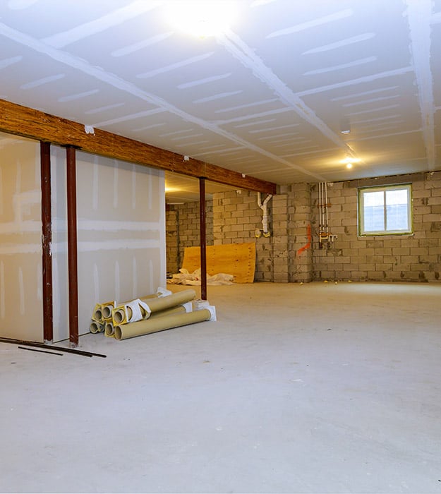 new house basement with concrete flooring